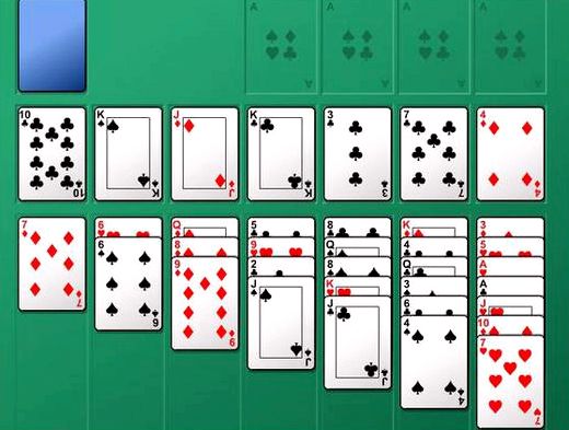 Игра косынка 3 карты пасьянс